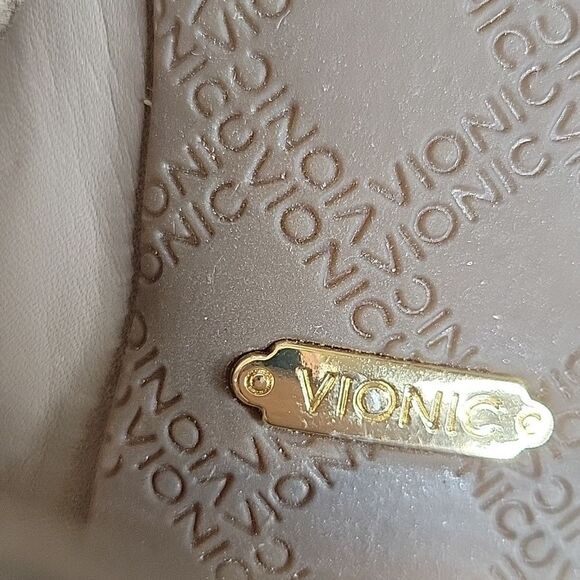 Vionic Taupe Leather Ankle Boots Size 6.5 - Picture 8 of 9